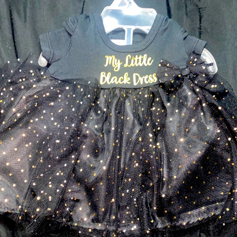 Black & Gold Dress 0-3 months